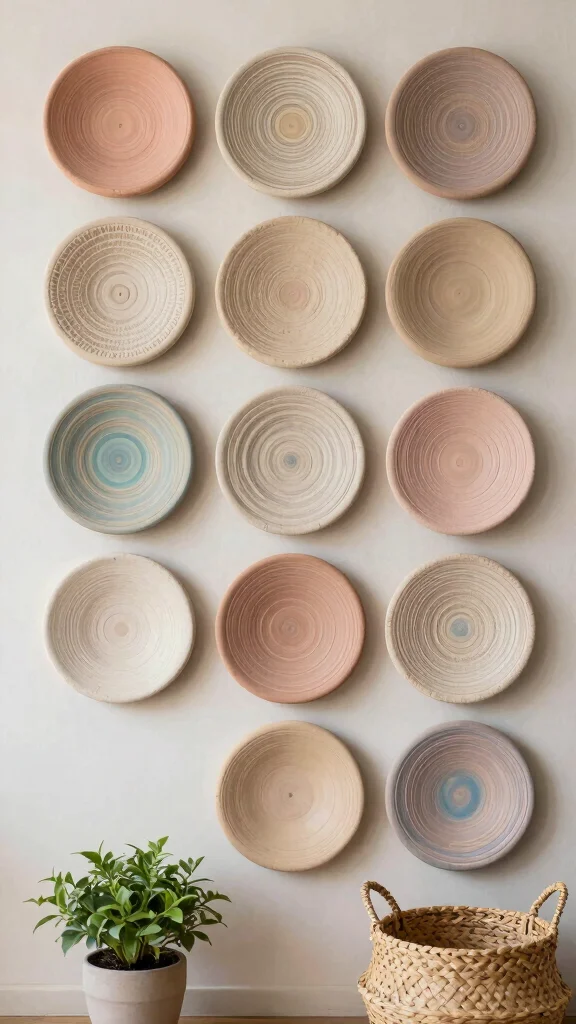 10 Air Dry Clay Wall Art Ideas for Handmade Decor with Modern Texture - 1. Textured Clay Rounds 1