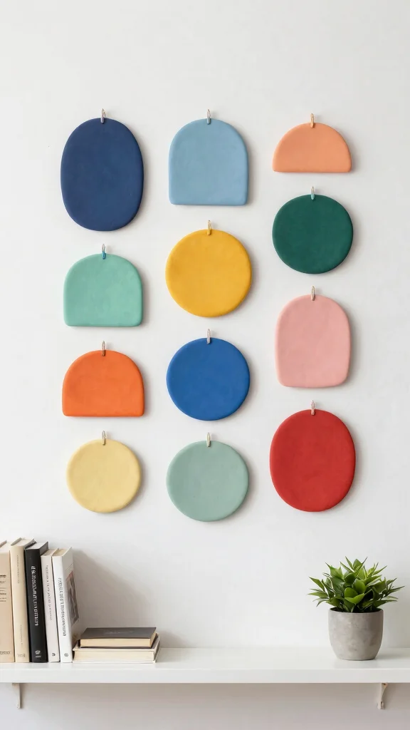10 Air Dry Clay Wall Art Ideas for Handmade Decor with Modern Texture - 5. Geometric Designs 1