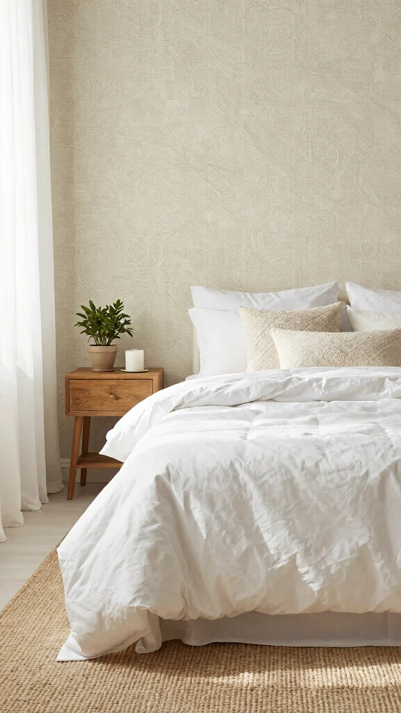 10 Arabic Rug Wallpaper Ideas for a Rich and Decorative Visual Style - 2. Subtle Textures for a Cozy Vibe 1