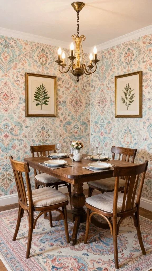 10 Arabic Rug Wallpaper Ideas for a Rich and Decorative Visual Style - 4. Vintage-Inspired Designs for Timeless Charm 1