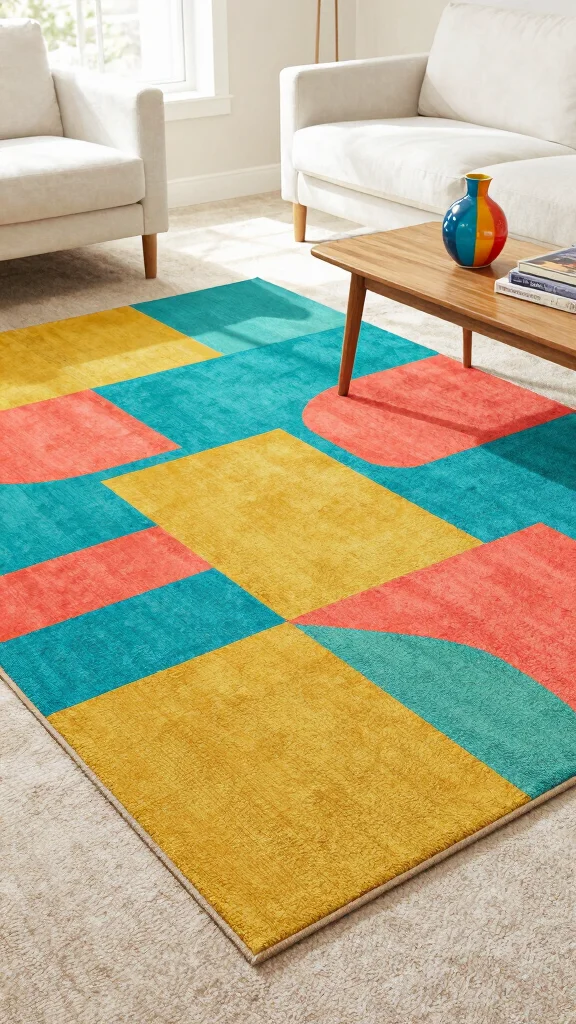 10 Area Rug on Carpet Ideas That Still Look Stylish and Intentional - 1. Bold Prints for a Statement Look 1