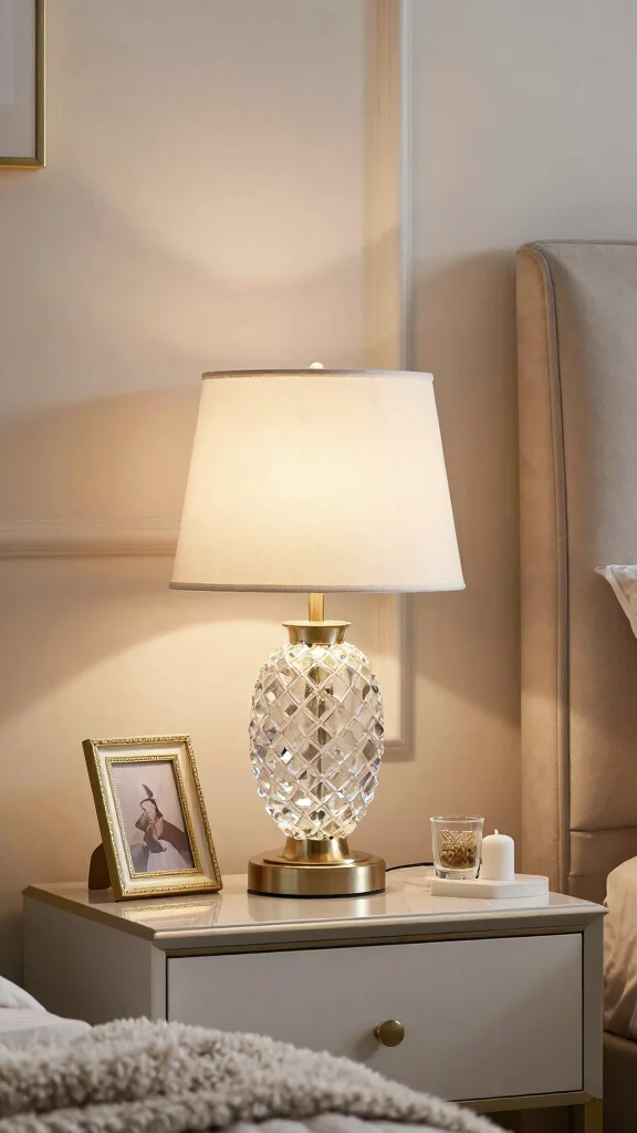 10 Bed Side Lamp Ideas for a Relaxing and Practical Bedroom Glow - 10. Crystal Clear Choices: Quartz Lamps 1