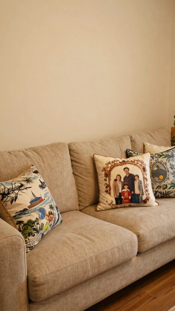 10 Beige Couch Pillow Ideas for a Neutral and Cozy Living Room Style - 10. Personal Touches 1