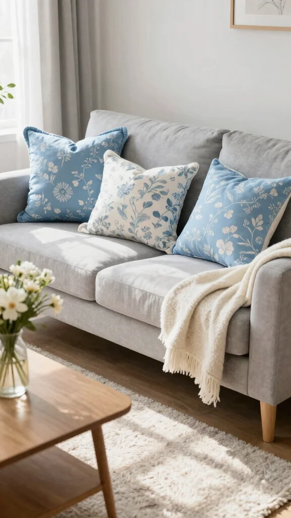 10 Blue Pillow Covers Ideas to Brighten Up Your Sofa or Bed - 10. Seasonal Themes 1