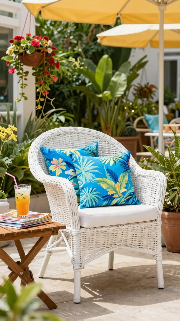 10 Blue Pillow Covers Ideas to Brighten Up Your Sofa or Bed - 3. Tropical Floral Patterns 1