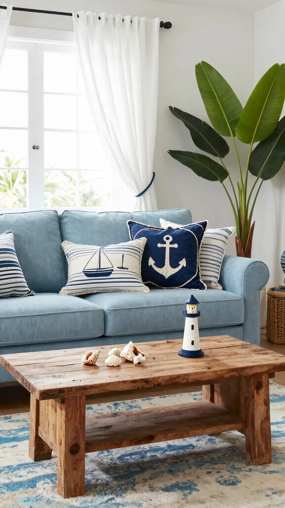 10 Blue Pillow Covers Ideas to Brighten Up Your Sofa or Bed - 5. Nautical Motifs 1