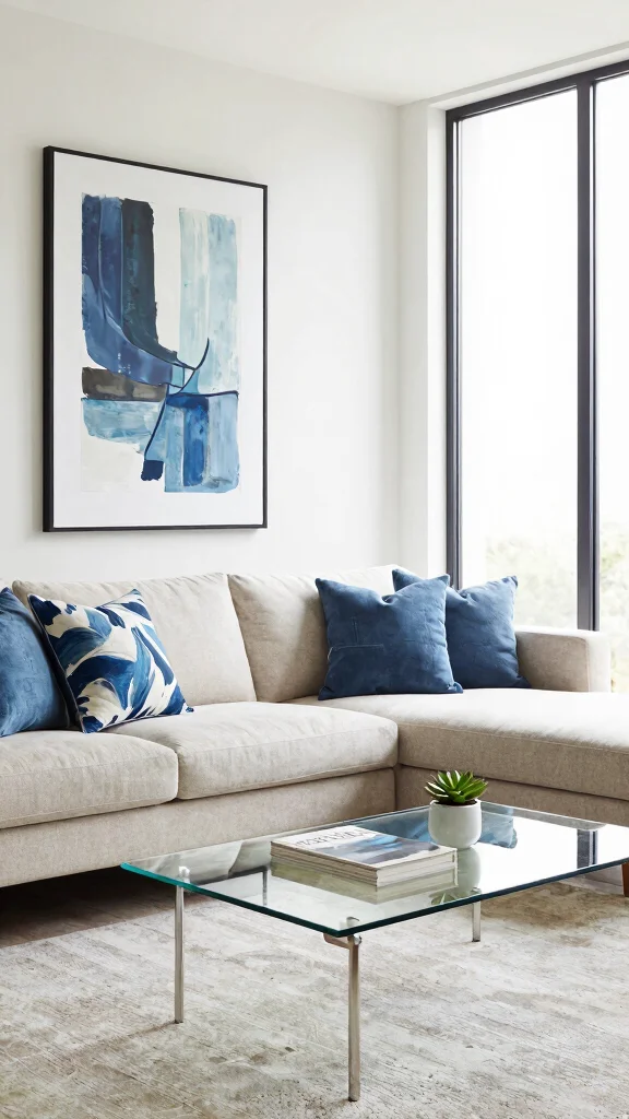 10 Blue Pillow Covers Ideas to Brighten Up Your Sofa or Bed - 6. Abstract Prints 1