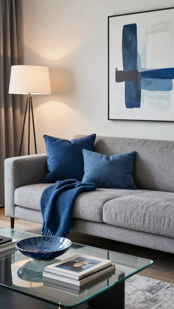 10 Blue Pillow Covers Ideas to Brighten Up Your Sofa or Bed - 8. Solid Color Emphasis 1