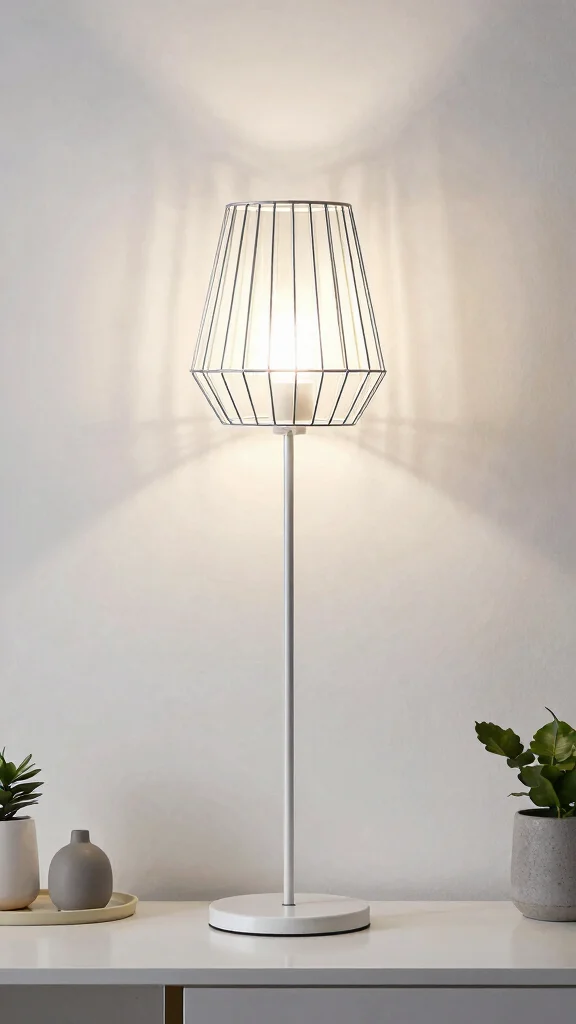 10 DIY Lamp Shade Ideas Homemade for a Creative and Budget-Friendly Update - 10. Minimalist Wire Frame 1