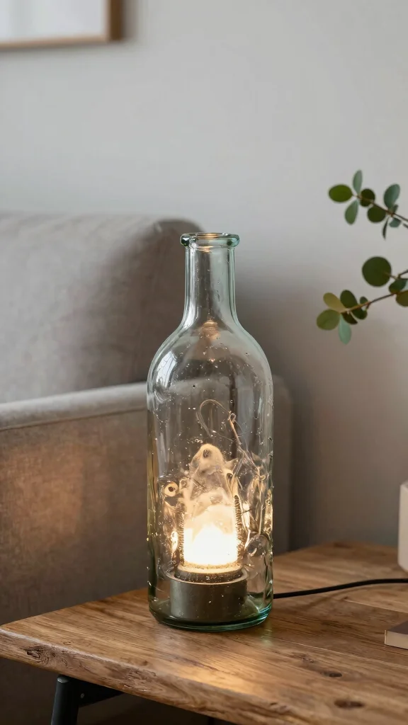 10 DIY Lamp Shade Ideas Homemade for a Creative and Budget-Friendly Update - 6. Recycled Bottle Shade 1