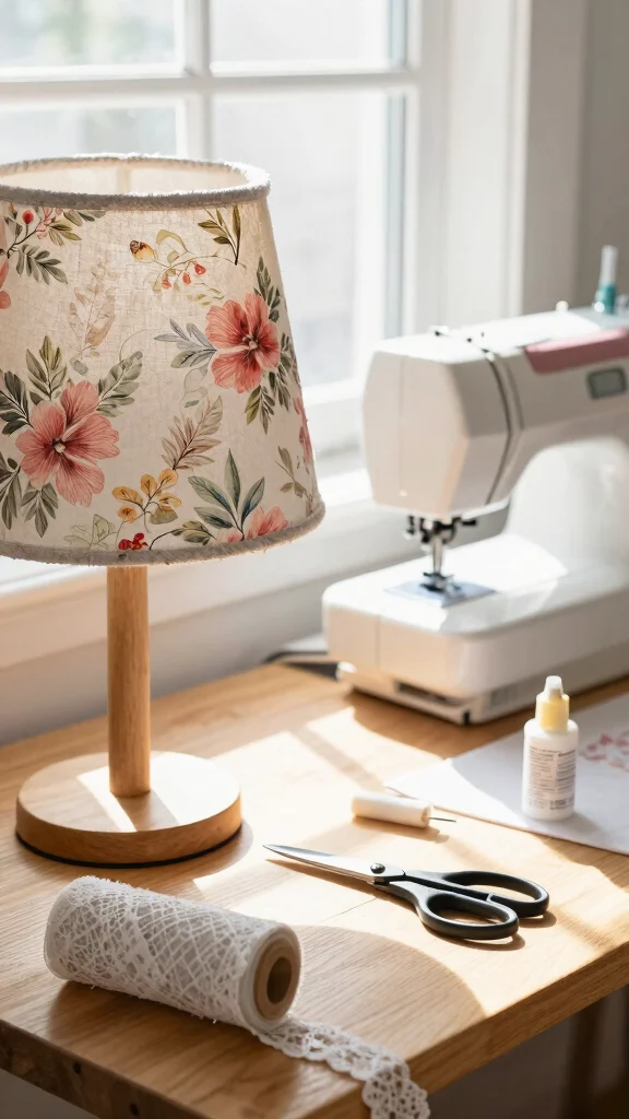10 DIY Lamp Shade Makeover Ideas for an Easy Home Decor Refresh - 1. Fabric Crafting: Cozy Textiles 1