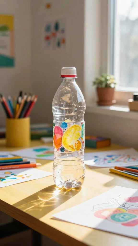 10 DIY Table Lamp Ideas for Easy and Stylish Handmade Decor - 10. Recycled Plastic Bottle Lamp 1