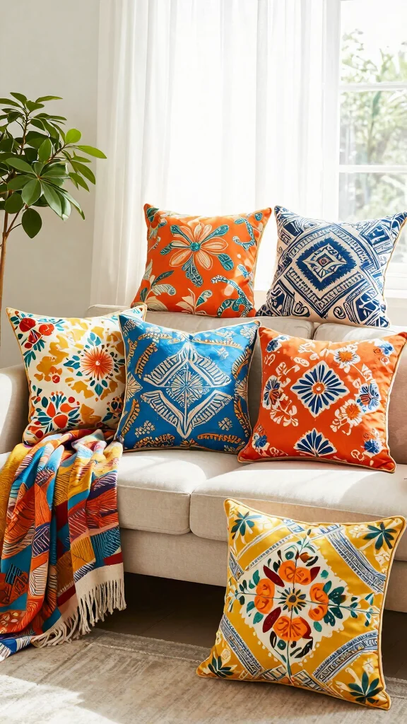 10 Decorative Pillow Covers Ideas to Add Charm and Personality - 1. Vibrant Pattern Play 1