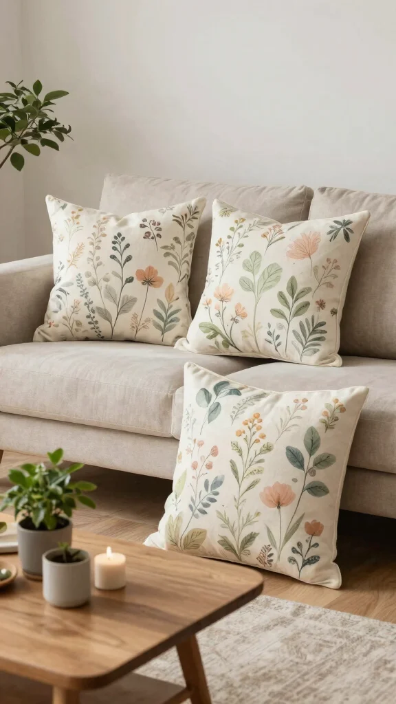 10 Decorative Pillow Covers Ideas to Add Charm and Personality - 9. Nature-Inspired Designs 1