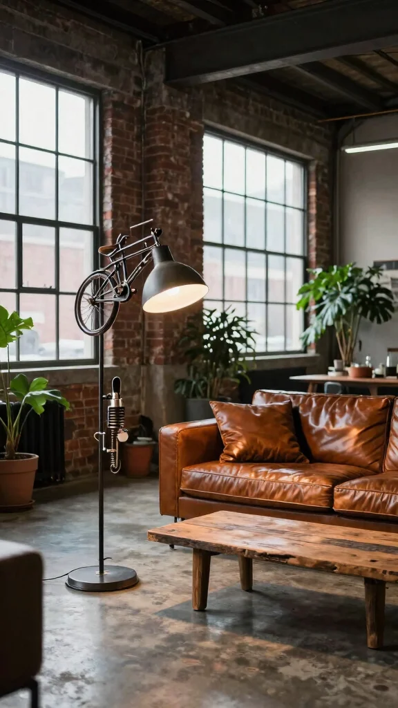 10 Floor Lamp 3D Warehouse Ideas for Modern Interior Visualization Projects - 3. Upcycled Metal Marvels 1