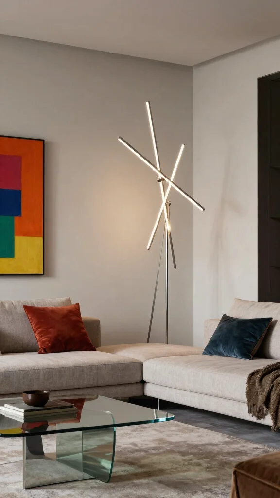 10 Floor Lamp 3D Warehouse Ideas for Modern Interior Visualization Projects - 7. Geometric Shapes 1