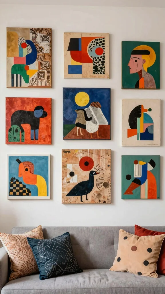 10 Funky Wall Art Prints to Give Your Room a Bold and Playful Vibe - 10. Funky Collage Art 1