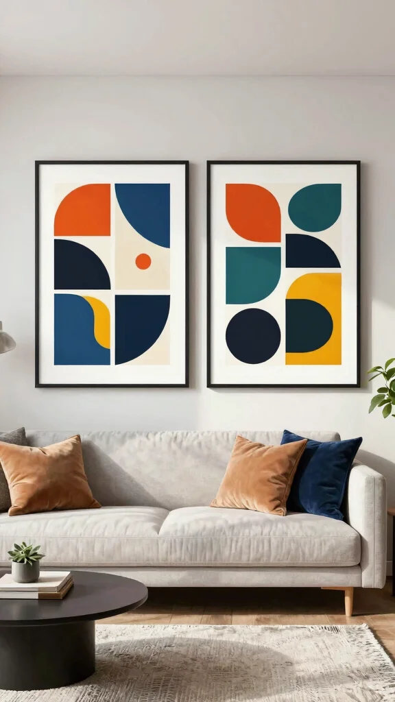 10 Funky Wall Art Prints to Give Your Room a Bold and Playful Vibe - 2. Bold Geometric Patterns 1