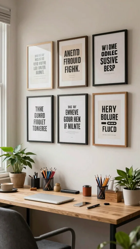 10 Funky Wall Art Prints to Give Your Room a Bold and Playful Vibe - 6. Inspirational Quote Typography 1