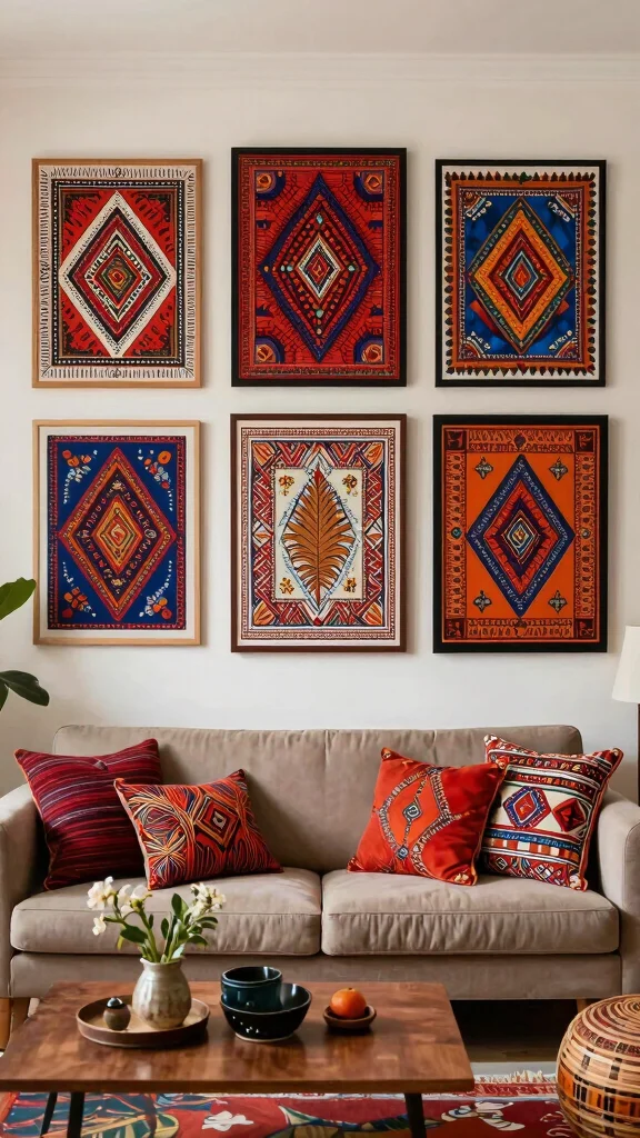 10 Funky Wall Art Prints to Give Your Room a Bold and Playful Vibe - 9. Cultural Ethnic Prints 1