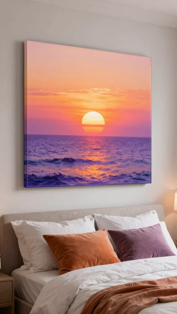 10 Fused Glass Wall Art Ideas for Colorful and Eye-Catching Wall Decor - 4. Sunset Reflections 1