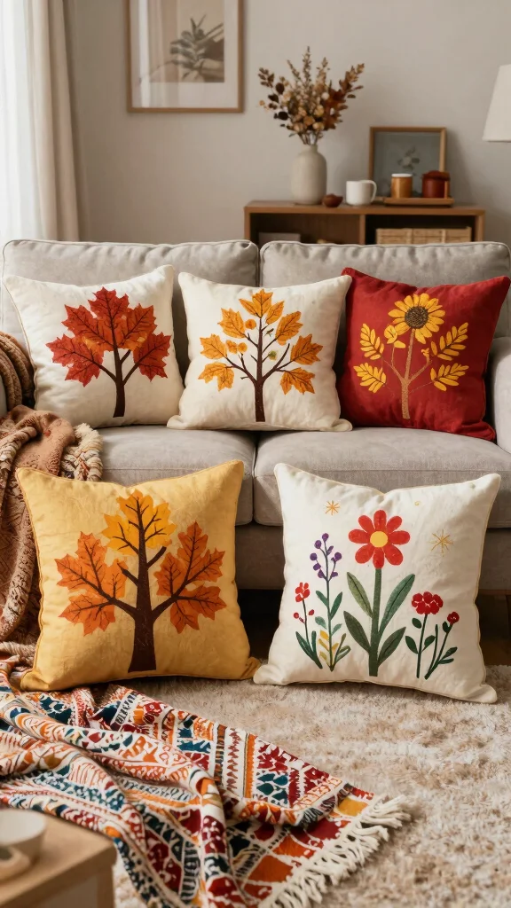 10 Handmade Pillow Covers Ideas for Warm and Personal Home Decor - 10. Seasonal Themes for Year-Round Decor 1