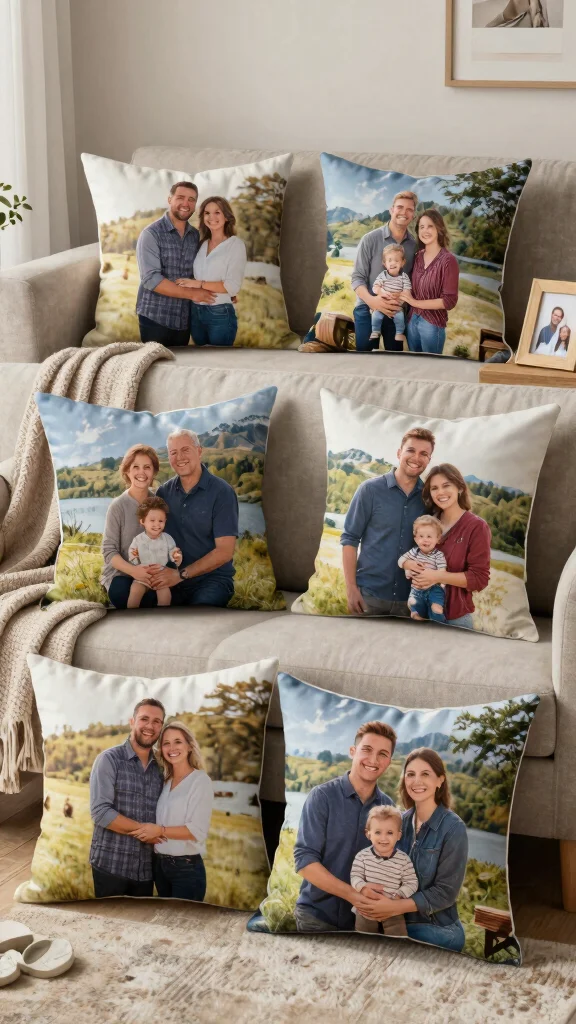 10 Handmade Pillow Covers Ideas for Warm and Personal Home Decor - 3. Personalized Photos for a Unique Touch 1