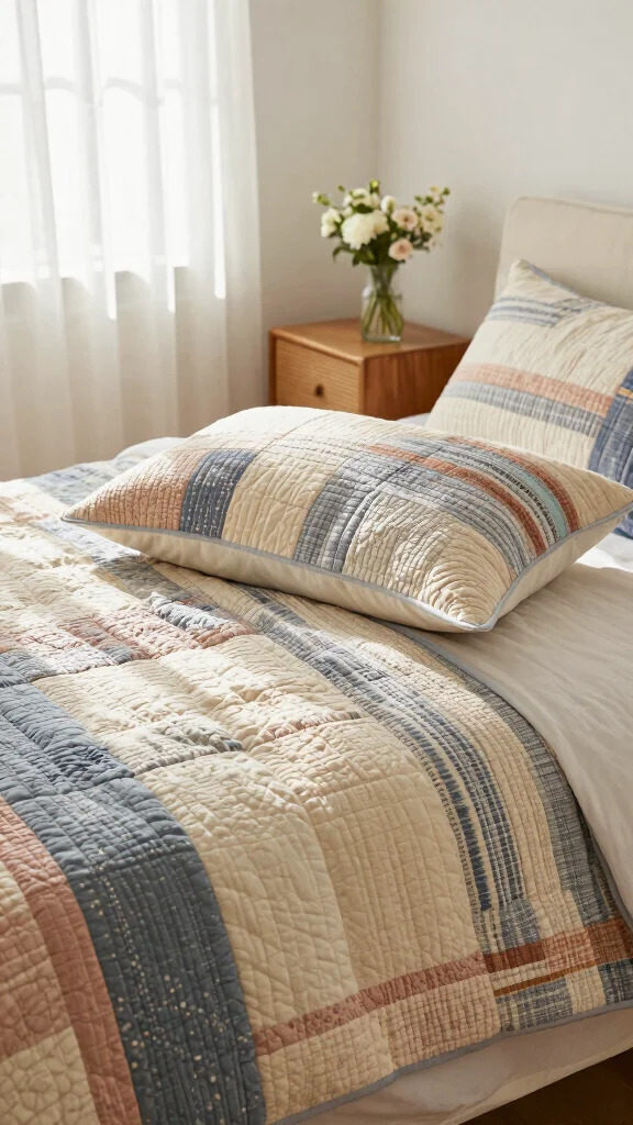 10 Handmade Pillow Covers Ideas for Warm and Personal Home Decor - 4. Quilted Patterns for Cozy Comfort 1