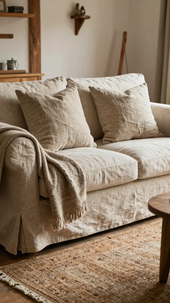 10 Handmade Pillow Covers Ideas for Warm and Personal Home Decor - 9. Rustic Linen for Timeless Charm 1