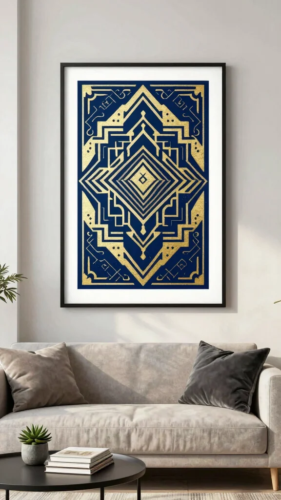 10 Islamic Wall Art Printable Ideas for Beautiful and Simple Styling - 1. Geometric Elegance 1