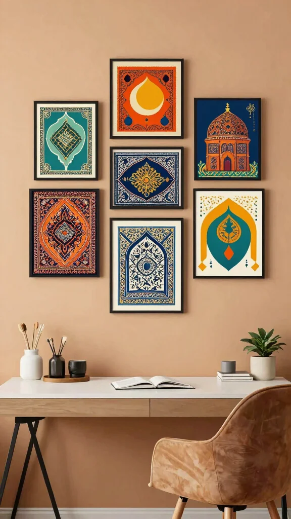 10 Islamic Wall Art Printable Ideas for Beautiful and Simple Styling - 8. Cultural Fusion Prints 1