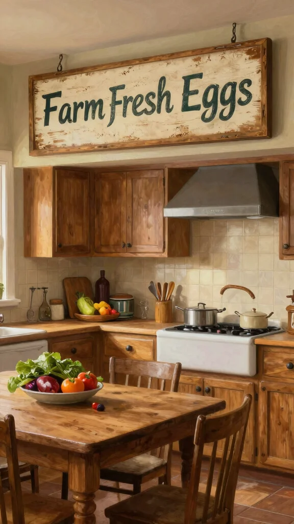 10 Kitchen Paintings Art Wall Decor Ideas for a Cozy and Artistic Look - 8. Farm Fresh Signs 1