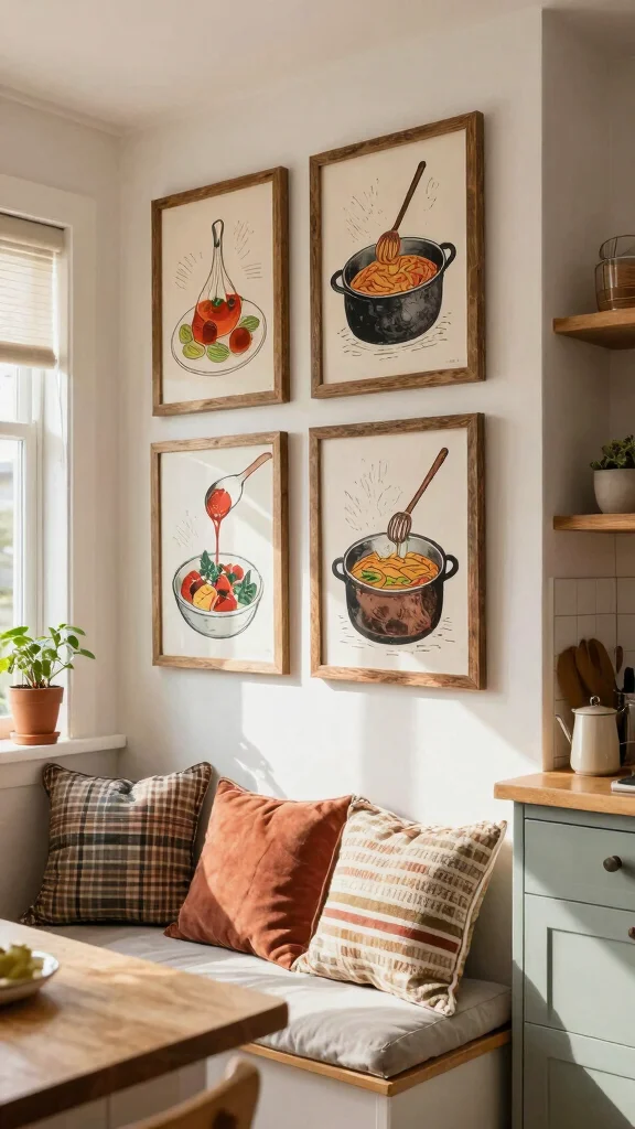 10 Kitchen Paintings Art Wall Decor Ideas for a Cozy and Artistic Look - 9. Local Artisans’ Creations 1