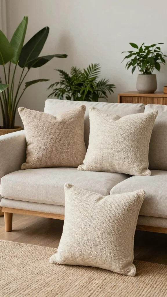 10 Knitted Pillow Covers Ideas for Cozy and Textured Home Styling - 3. Eco-Friendly Natural Fibers 1