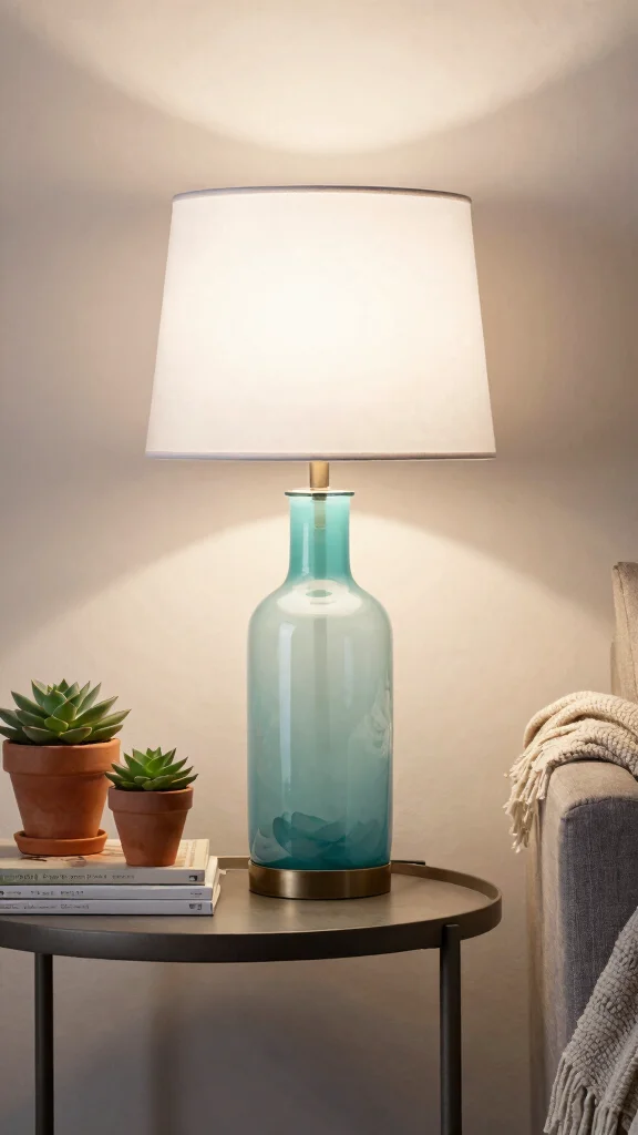 10 Lamp Design DIY Ideas for Handmade Lighting with Personality - 3. Upcycled Bottle Lamp 1