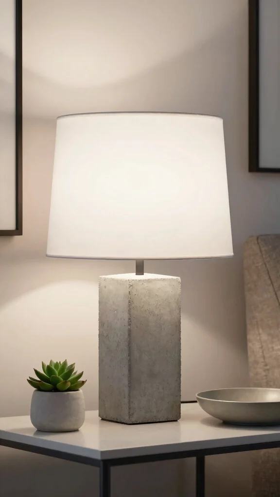 10 Lamp Design DIY Ideas for Handmade Lighting with Personality - 7. Concrete Block Lamp 1