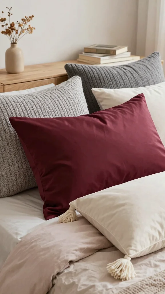 10 Long Pillow on Bed Ideas for a Cozy and Layered Bedroom Style - 1. Mix Textures for Depth 1