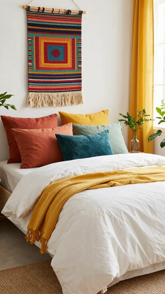 10 Long Pillow on Bed Ideas for a Cozy and Layered Bedroom Style - 2. Play with Colors 1