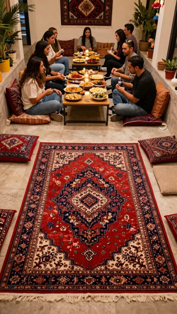 10 Persian Rug Aesthetic Ideas for a Cozy and Collected Home Style - 9. Host with Style 1