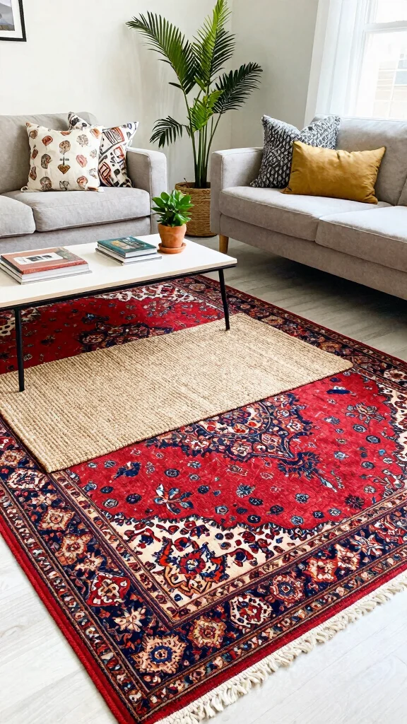 10 Red Vintage Rug Ideas for a Bold and Collected Interior Look - 10. Mixing Modern and Vintage 1