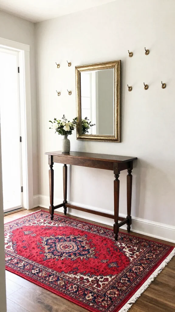10 Red Vintage Rug Ideas for a Bold and Collected Interior Look - 5. Entryway Impact 1