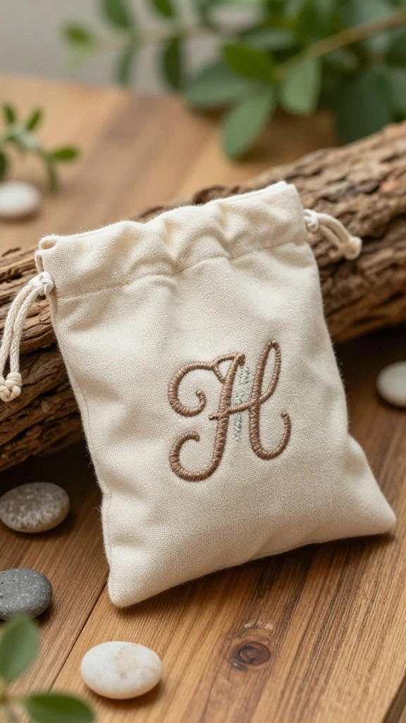 10 Ring Bearer Pillow Alternative Ideas for a Creative Wedding Detail - 2. Eco-Friendly Fabric Pouch 1