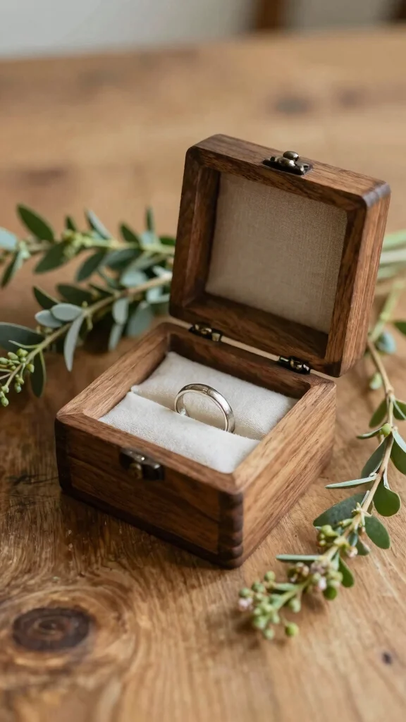 10 Ring Bearer Pillow Alternative Ideas for a Creative Wedding Detail - 3. Wooden Box 1