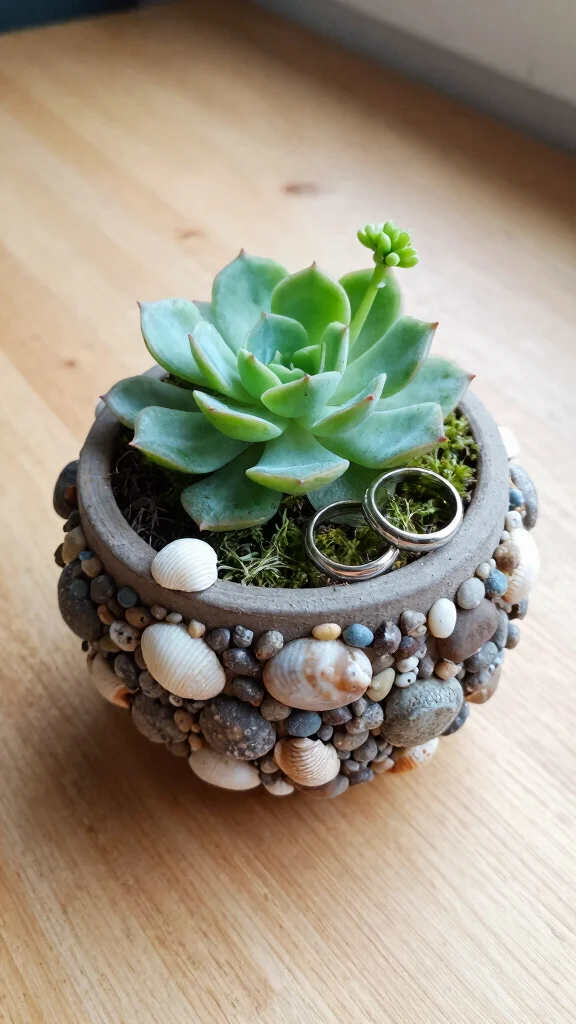 10 Ring Bearer Pillow Alternative Ideas for a Creative Wedding Detail - 4. Succulent Planter 1