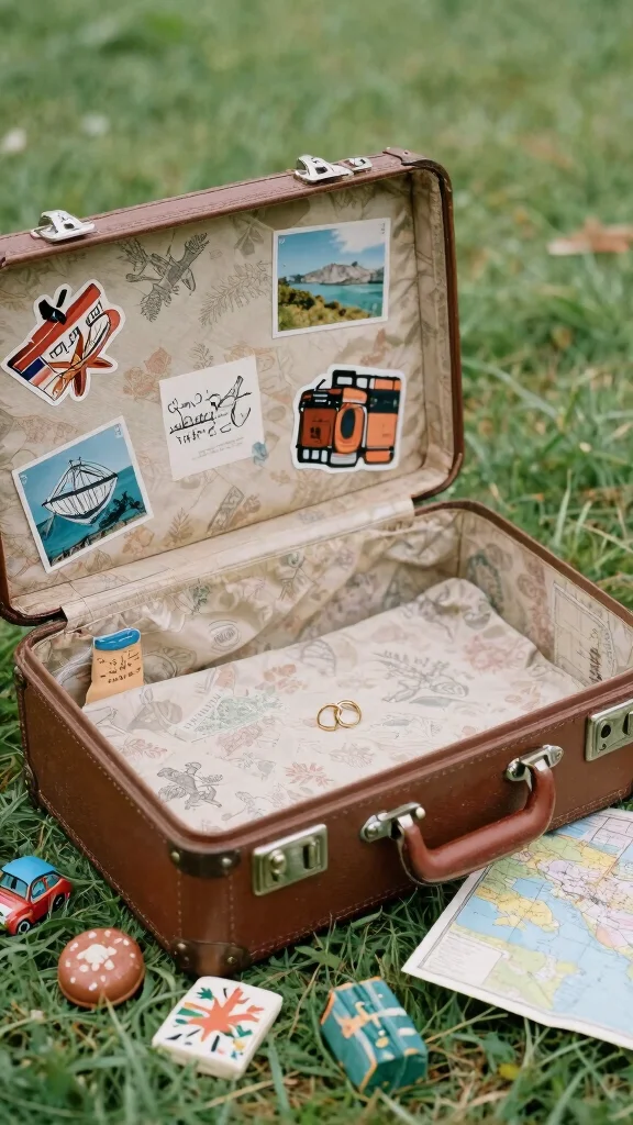 10 Ring Bearer Pillow Alternative Ideas for a Creative Wedding Detail - 5. Vintage Suitcase 1