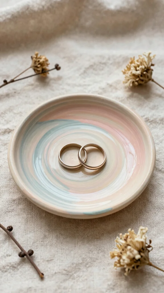 10 Ring Bearer Pillow Alternative Ideas for a Creative Wedding Detail - 8. Clay Dish 1
