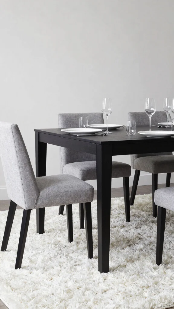 10 Rug Under Dining Table Ideas for Better Proportion and Style - 4. Monochromatic Palettes 1