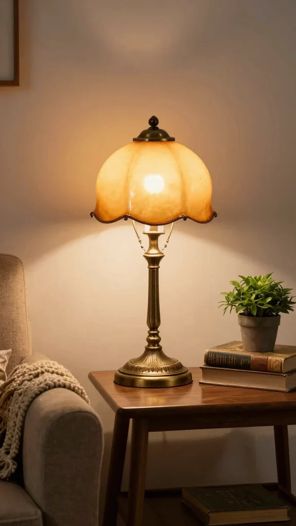 10 Small Table Lamp Ideas for Compact and Cozy Corners - 2. Vintage-Inspired Table Lamp 1