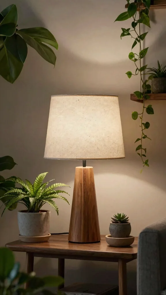 10 Small Table Lamp Ideas for Compact and Cozy Corners - 9. Nature-Inspired Table Lamp 1