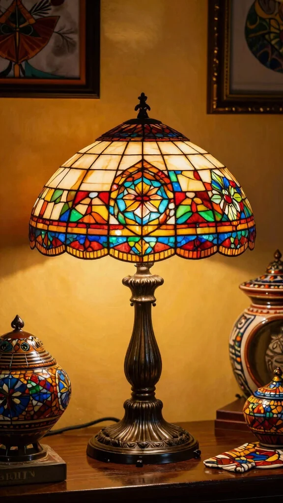 10 Stained Glass Lamp Shades Ideas for Colorful and Elegant Lighting - 10. Cultural Inspirations 1